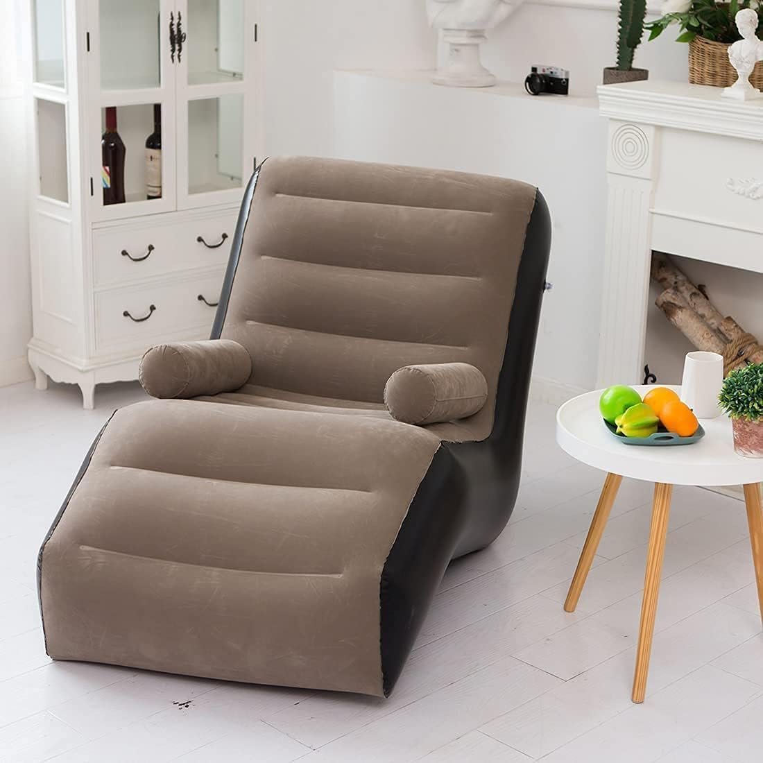 Pearo Inflatable Air Sofa Chair - Portable Single Seater Recliner Sofa Bed Set with Pump, Comfortable Air Chair, Inflatable Lounge Chair for Home, Outdoors & Travel