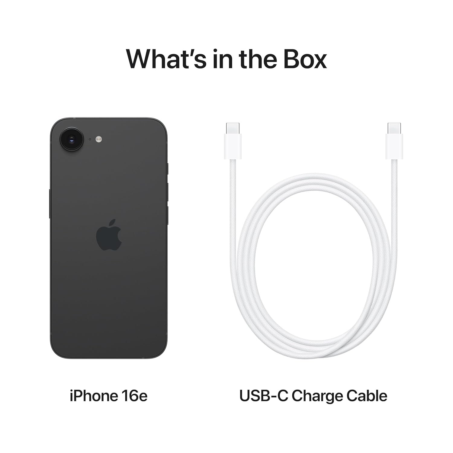 iPhone 16e 128 GB: Built for Apple Intelligence, A18 Chip, Supersized Battery Life, 48MP Fusion. Camera, 15.40 cm (6.1″) Super Retina XDR Display; Black - View 6